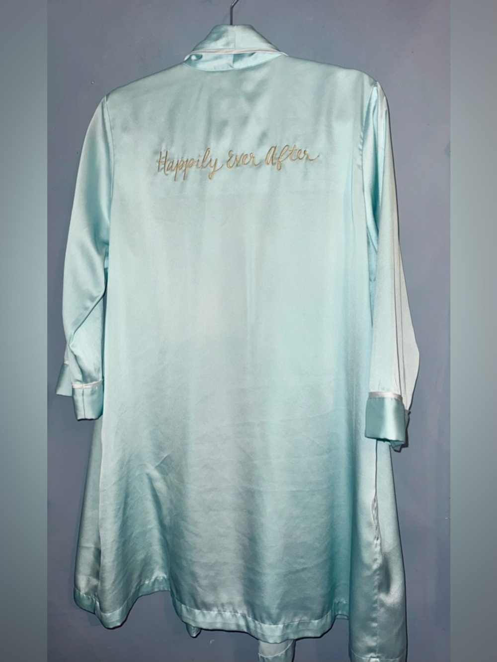 Kate Spade Silk Robe Dream A Little Dream Happily Ever After Blue Size XS/S